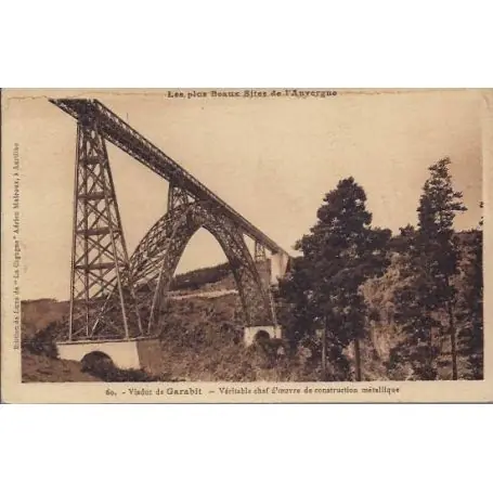 Retour Gratuit Carte postale 15 - Viaduc de Garabit - Chef d'oeuvre
