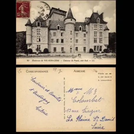 Commander Vite Carte postale 15 - Vic sur Cere - Chateau de Pestel cote sud