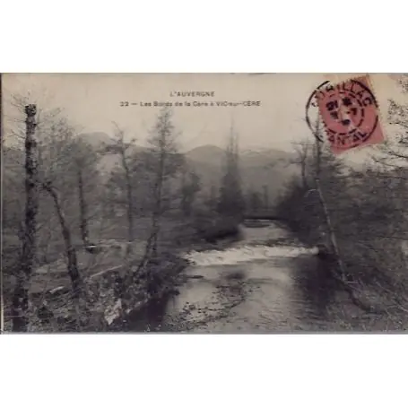 Carte postale 15 - Vic-sur-Cere - Les bords de la Cere - Voyage - Dos divise... Réduction