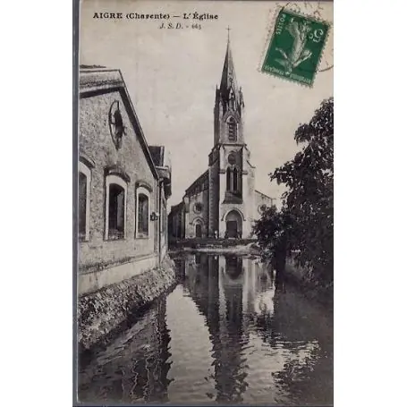 Livraison Gratuite Carte postale 16 - Aigre ( Charente ) L'eglise - Voyage - Dos divise