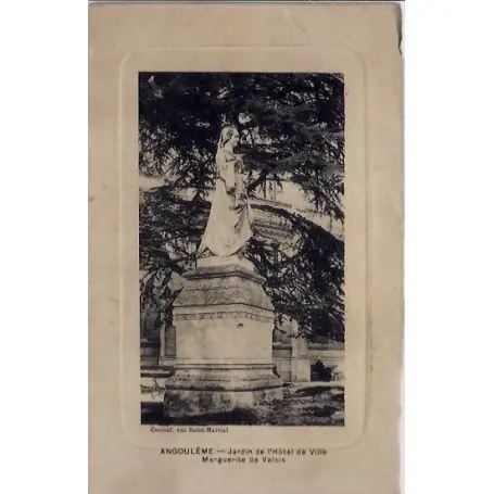 Carte postale 16 - Angouleme - Jardin de l' hotel de ville - Marguerite de Valois - Non vo... Offre Du Jour