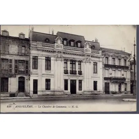 Carte postale 16 - Angouleme - La chambre de Commerce - Voyage - Dos divise Top Vente