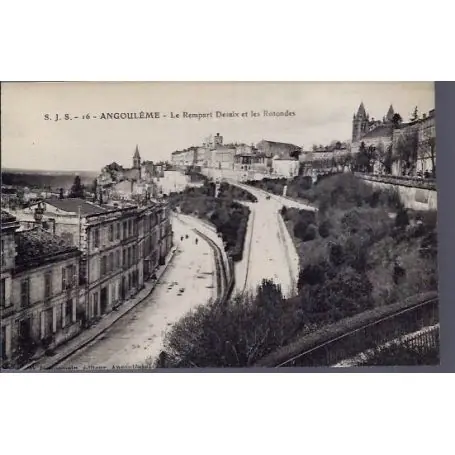Carte postale 16 - Angouleme - Le rempart Desaix et les Rotondes - Non voyage - Dos divise Bon Plan