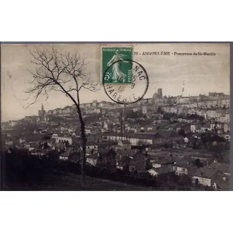 Dernière Chance Carte postale 16 - Angouleme - Panorama de St-Martin - Voyage - Dos divise