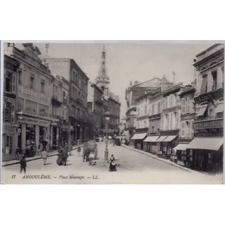 Carte postale 16 - Angouleme - Place Marengo - Voyage - Dos divise... Nouvel Arrivage