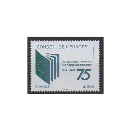 Meilleure Vente France - Timbres de service - 2025 - No S188 - Europe - Droits de l'Homme