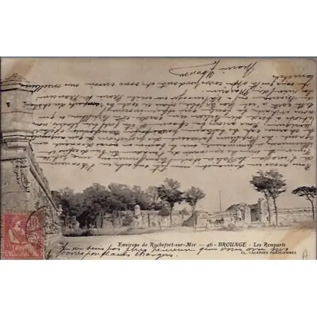 Carte postale 17 - Environs de Rochefort-sur-Mer - Brouage - Les remparts - Voyage - Dos n... Affaire À Saisir