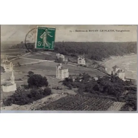 Carte postale 17 - Environs de Royan - le platin - vue generale - Voyage - Dos divise... Pas Cher