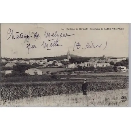 Carte postale 17 - Environs de Royan - panorama de Saint-Georges - Voyage - Dos divise... Paiement Sécurisé