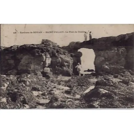 Prix Bas Carte postale 17 - Environs de royan - Saint Palais - Le pont du Diable - Voyage - Dos div...