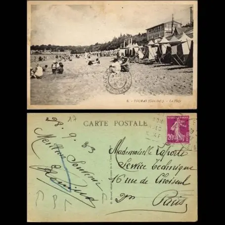 Carte postale 17 - Fouras - La plage - animee Satisfait Ou Remboursé