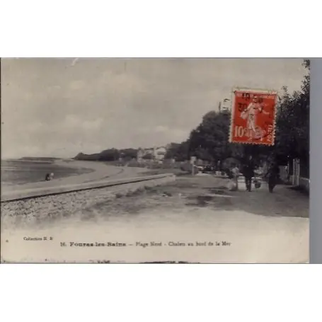 Carte postale 17 - Fouras-les-Bains - Plage Nord - Chalets au bord de la mer - Voyage - Do... Offre Spéciale