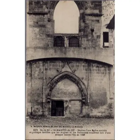 Carte postale 17 - Ile de Re - St-Martin-fr-Re - Reste de l'eglise romane et gothique fort... Garantie Incluse