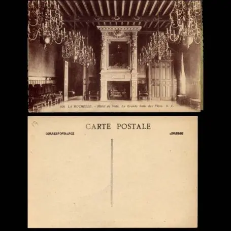Carte postale 17 - La Rochelle - Hotel de ville - La grande salle des fetes Dernier Modèle