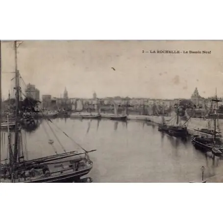 Seulement Aujourd’hui Carte postale 17 - La rochelle - Le bassin Neuf - Voyage - Dos divise...