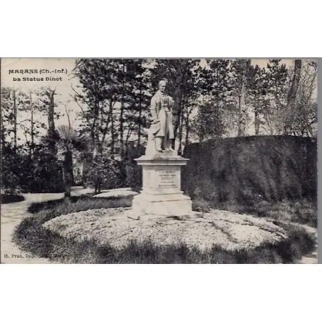Carte postale 17 - Marans - La statue Dinot - Voyage - Dos divise... Paiement Sécurisé