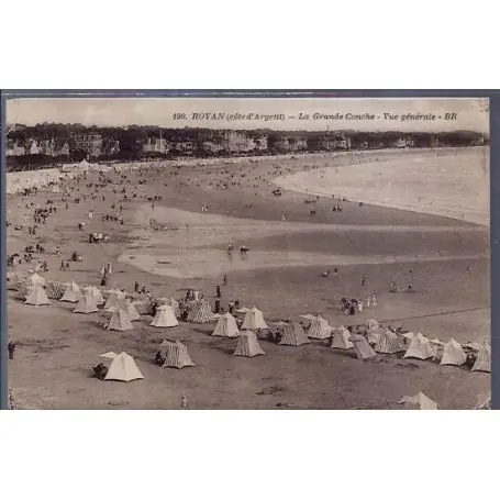 Carte postale 17 - Royan - Cote d'argent - La grande Conche - Vue generale - Non voyage - Do Prix Choc