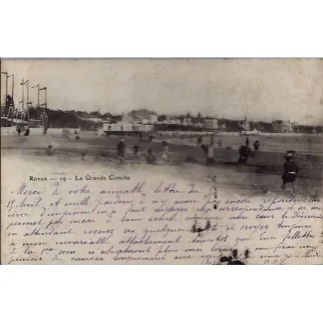 Carte postale 17 - Royan - La grande Conche - Voyage - Dos non divise... Pas Cher