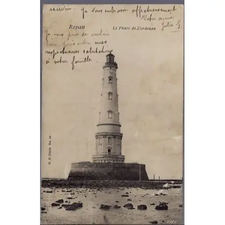 Top Qualité Carte postale 17 - Royan - Le phare de Cordouan - Voyage - Dos divise...