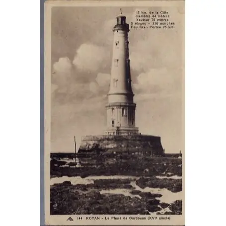 Expédié Aujourd’hui Carte postale 17 - Royan - Le phare de Cordouan XVIeme siecle - Non voyage - Dos divise...