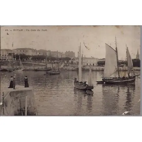 Soldes Carte postale 17 - Royan - un coin du port - Voyage - Dos divise...