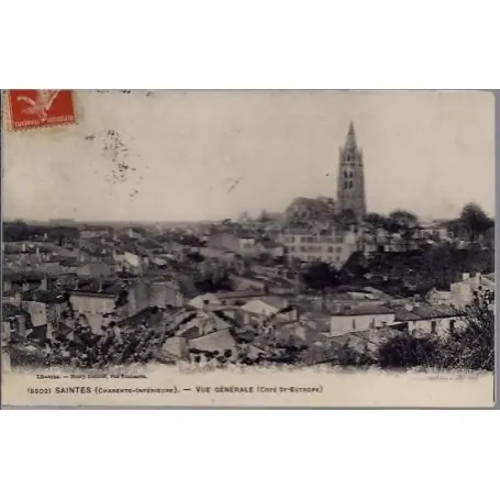 Carte postale 17 - Saintes - Vue generale ( cote St Eutrope) - Voyage - Dos divise... Commander Vite