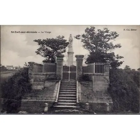 Carte postale 17 - St-Fort-sur-Gironde - La Vierge - Non voyage - Dos divise Prix Bas