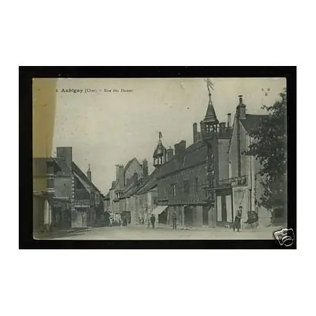 Authentique Carte postale 18 - Aubigny - Rue des Dames