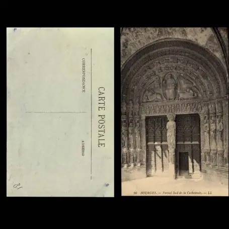 Réduction Carte postale 18 - Bourges - Portail sud de la cathedrale