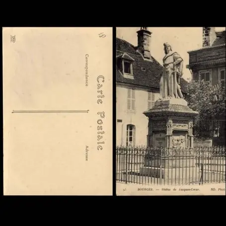 Haute Qualité Carte postale 18 - Bourges - Statue de Jacques Coeur