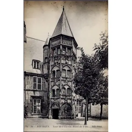 Carte postale 18 - Bourges - Tour de l'ancien Hotel de Ville - Non voyage - Dos divise... Top Vente