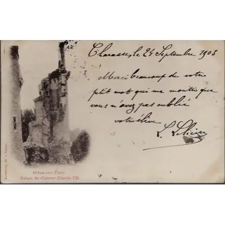 Carte postale 18 - Mehun-sur-Yevre - Ruines du chateau Charles VII - Voyage - Dos non divi... Achetez Aujourd’hui