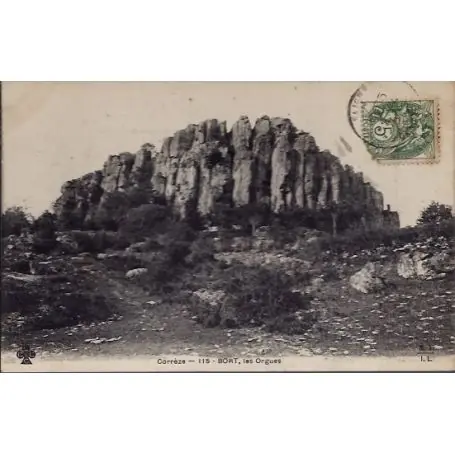 Quantité Limitée Carte postale 19 - Bort - Les Orgues - Voyage - Dos divise...