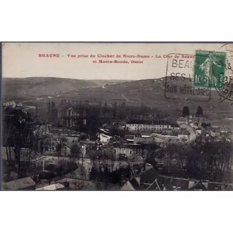 Carte postale 21 - Beaune - Vue prise du clocher de Notre-Dame - la cote de Beaune et Mon... Affaire À Saisir