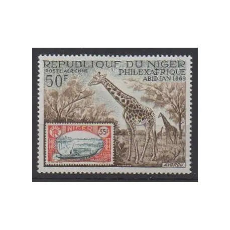 Offre Spéciale Niger - 1969 - No PA104 - Timbres sur timbres - Neuf avec charnière