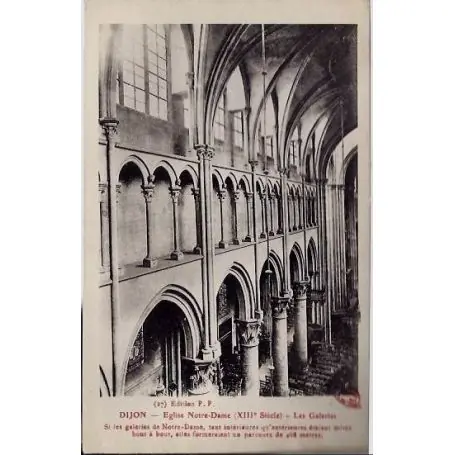Jusqu’à Épuisement Des Stocks Carte postale 21 - Dijon - Eglise notre-Dame ( XIIIme siecle ) - Les galeries - Non voyage -