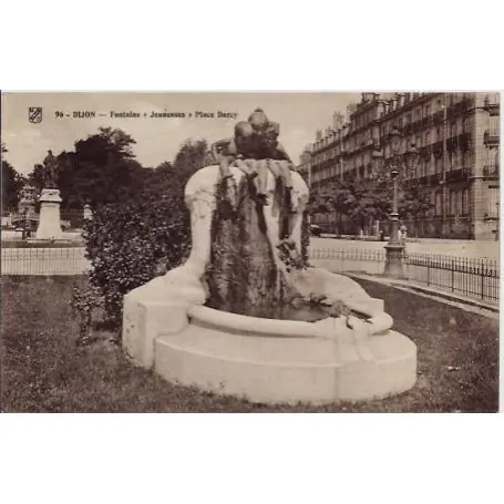 Expédié Aujourd’hui Carte postale 21 - Dijon - Fontaine jeunesse" Place Darcy - Voyage - Dos divise"""