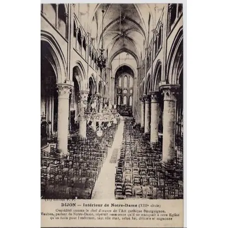 Solde Carte postale 21 - Dijon - Interieur de Notre-Dame ( XIIIeme siecle) - Non voyage - Dos divi