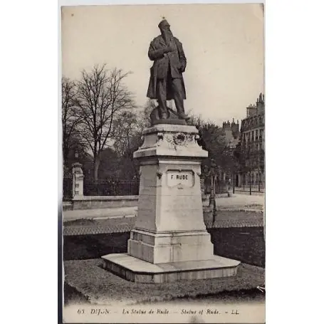 Carte postale 21 - Dijon - La statue de Rude - Satue of Rude - Non voyage - Dos divise Dernier Modèle
