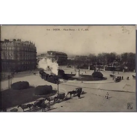 Carte postale 21 - Dijon - Place Darcy - Non voyage - Dos divise... Nouveauté