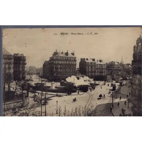 Prix Cassé Carte postale 21 - Dijon - Place Darcy - Voyage - Dos divise...