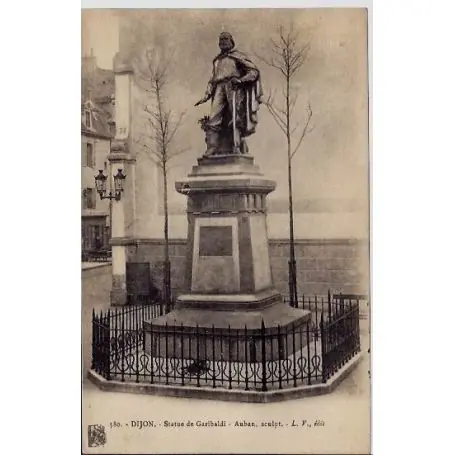 Populaire Carte postale 21 - Dijon - Statue de Garibaldi - Auban, sculpt - Non voyage - Dos divise