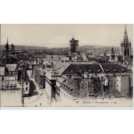 Premium Carte postale 21 - Dijon - Vue generale - Voyage - Dos divise