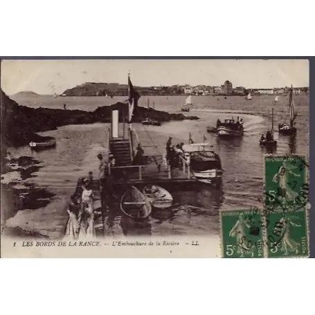 Populaire Carte postale 22 - Les bords de la rance - L' embouchure de la riviere - Voyage - Dos div...