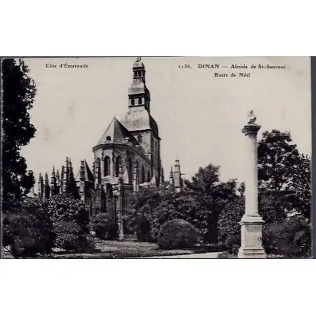 Nouvel Arrivage Carte postale 22 - Dinan - Abside de St-Sauveur - buste de Neel - Voyage - Dos divise...