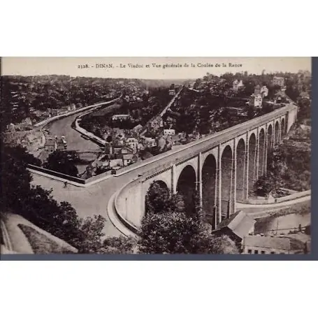 Livraison Gratuite Carte postale 22 - Dinan - le Viaduc et vue generale de la coulee de la Rance - Voyage - D...