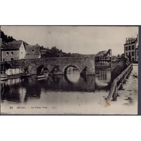 Carte postale 22 - Dinan - le vieux pont - Voyage - Dos divise... Super Prix