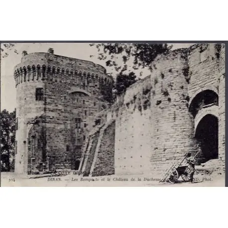 Super Prix Carte postale 22 - Dinan - les remparts et le chateau de la Duchesse - Voyage - Dos divise...