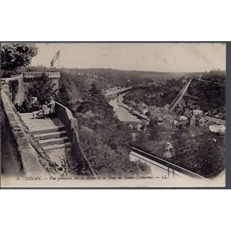 Promotion Saisonnière Carte postale 22 - Dinan - Vue generale sur la Rance et la tour de Sainte-Catherine - Voya...