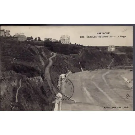 Bon Marché Carte postale 22 - Etables-les-Grottes - la plage - Voyage - Dos divise...